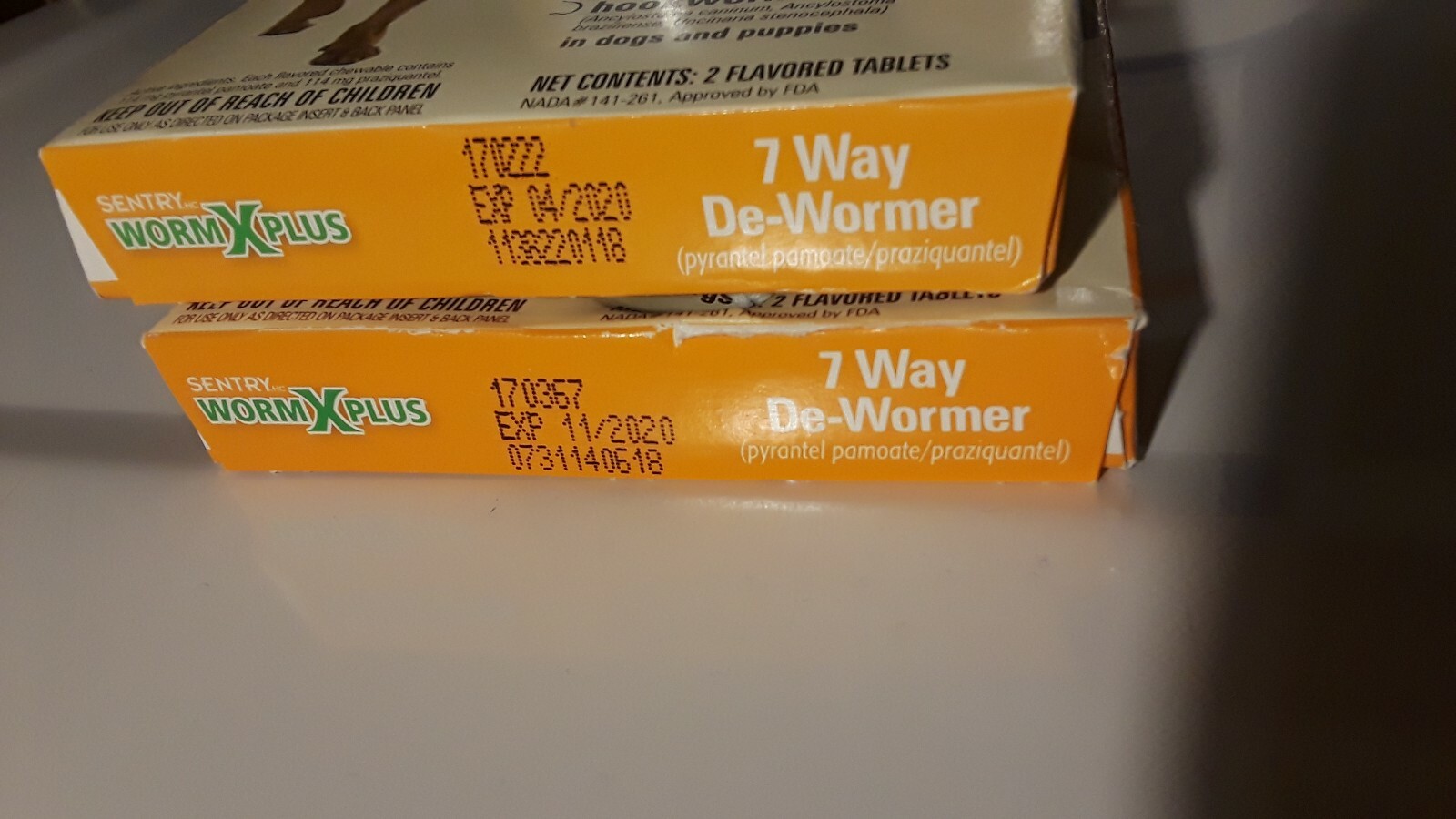 SENTRY WORM X PLUS 7 WAY DEWORMER LARGE DOGS 25 LBS (4 CHEWABLE TABLETS)