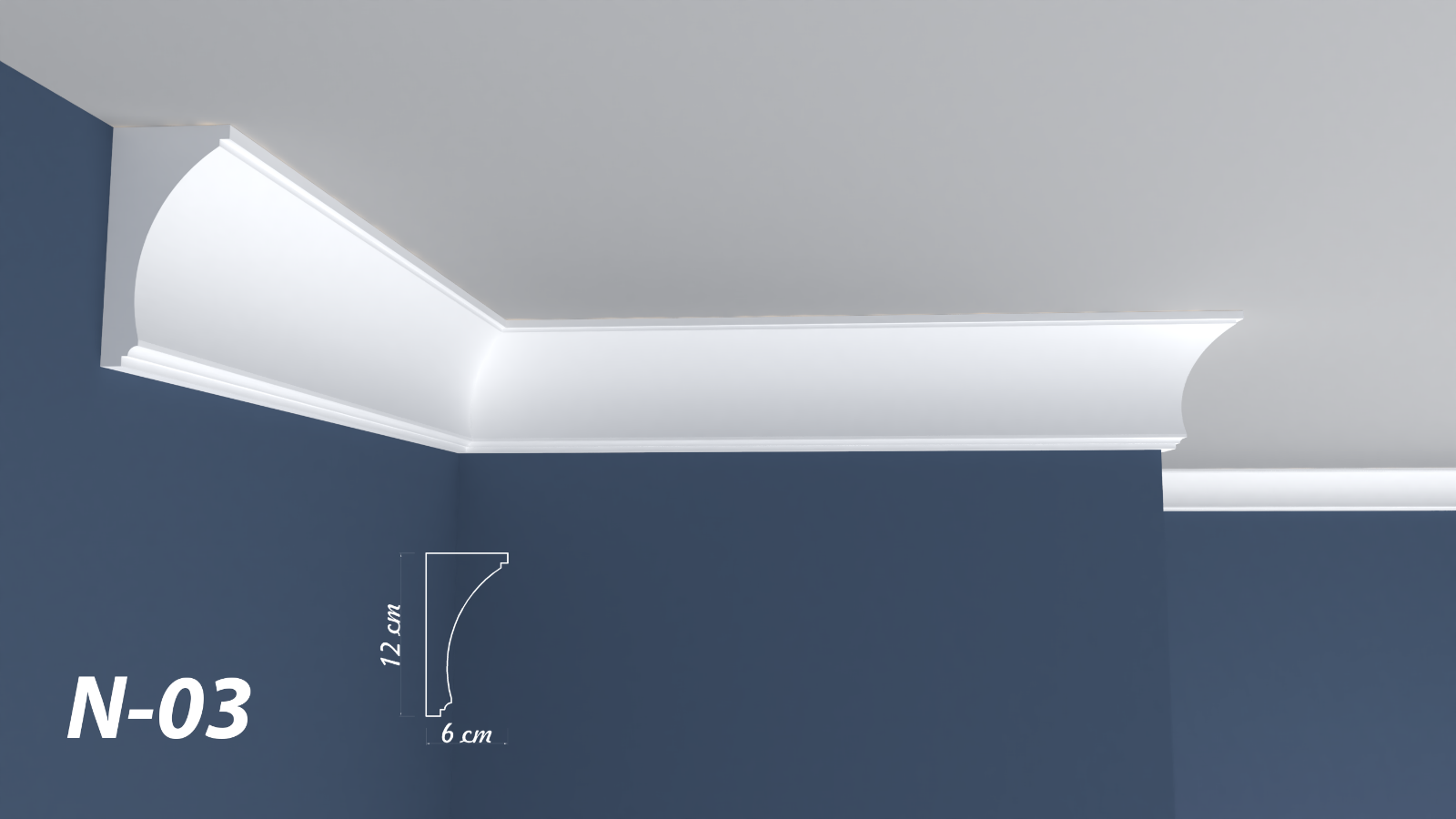 Coving Cornice Moulding Xps For Wall & Ceiling Decoration - Not Plaster N03