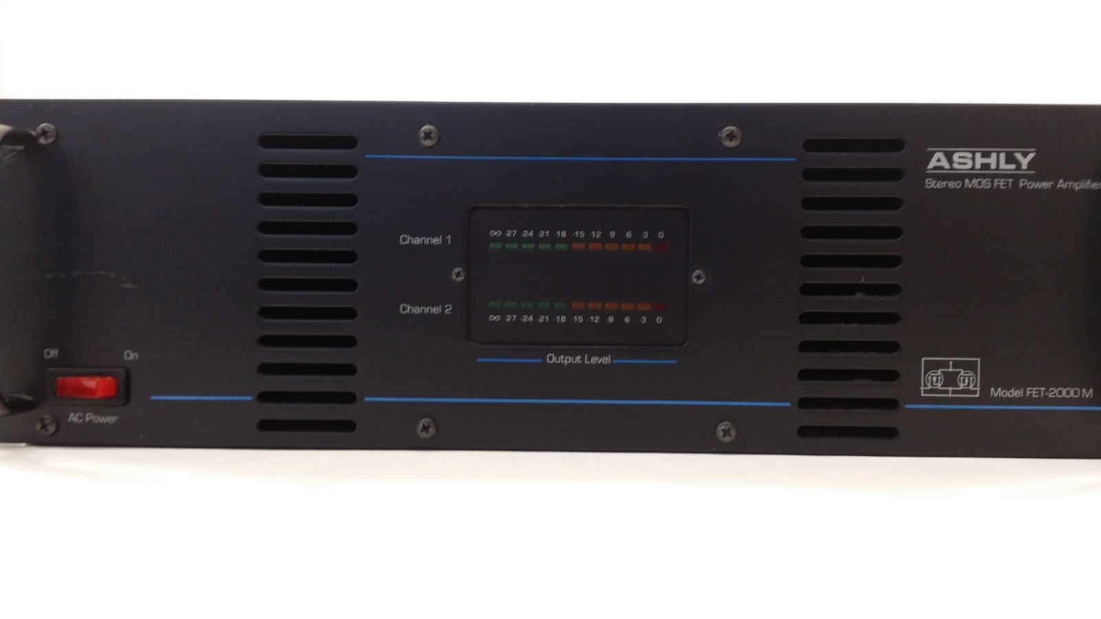 ASHLY Model FET-2000M 250W Rack Mountable Professional Stereo Amplifier