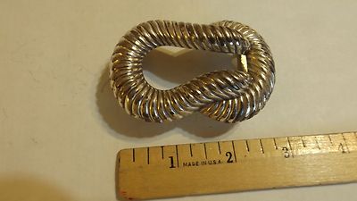 Vintage Men's Ladies's Silvertone Metal Belt Buckle 2 x 3 