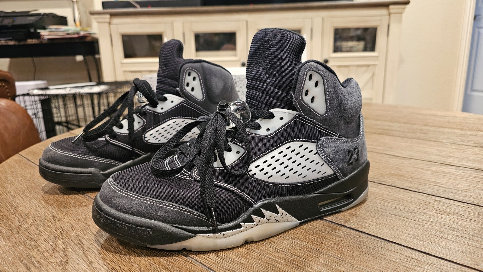 NIKE◇AIR JORDAN 5 RETRO ANTHRACITE/スニーカー/27.5cm/BLK/DB0731-001
