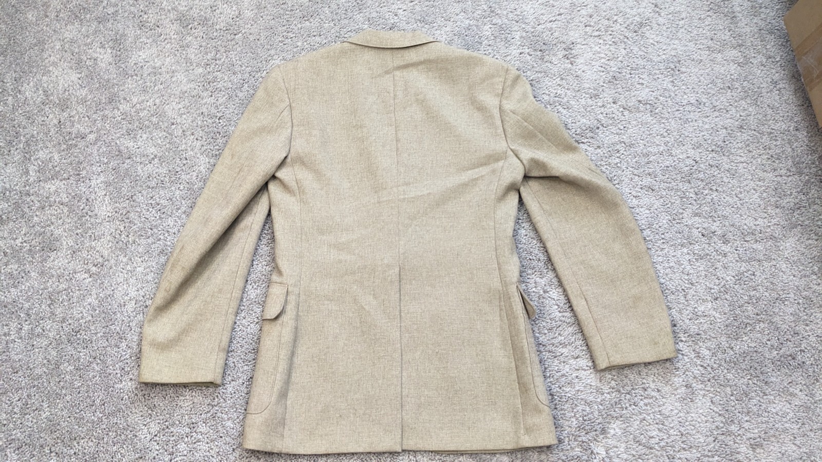 Vintage Levi&rsquo;s Action Suit Blazer Jacket Mens 36R Beige 2 Button Coat STAINS
