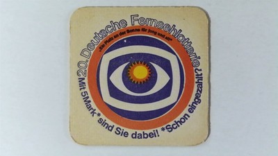 Jever Pilsener Deutsche Fernsehlotterie Bierdeckel Beer Coaster
