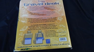 PORTABLE TRAVEL DESK For Child Car Travel Folds Flat Drink Holder New Sealed