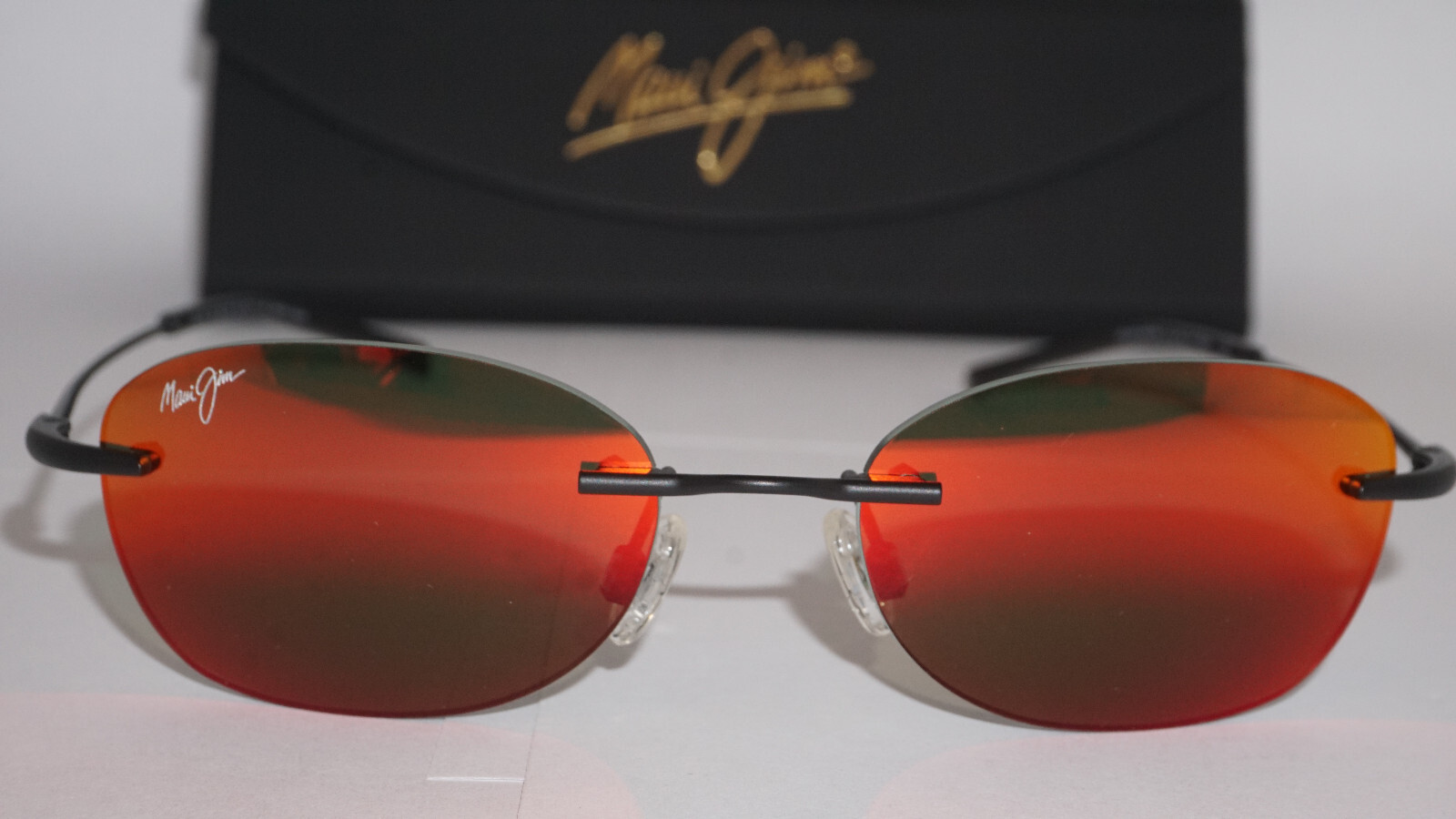 Pre-owned Maui Jim Sunglasses Aki Aki Black Red Mirror Polarized Mj333 2m 50.5 17 140