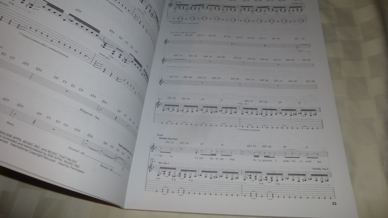 HAL - LEONARD SLIPKNOT Vol.3 THE SUBLIMINAL VERSES GUITAR INSTRUCTION SHEET BOOK