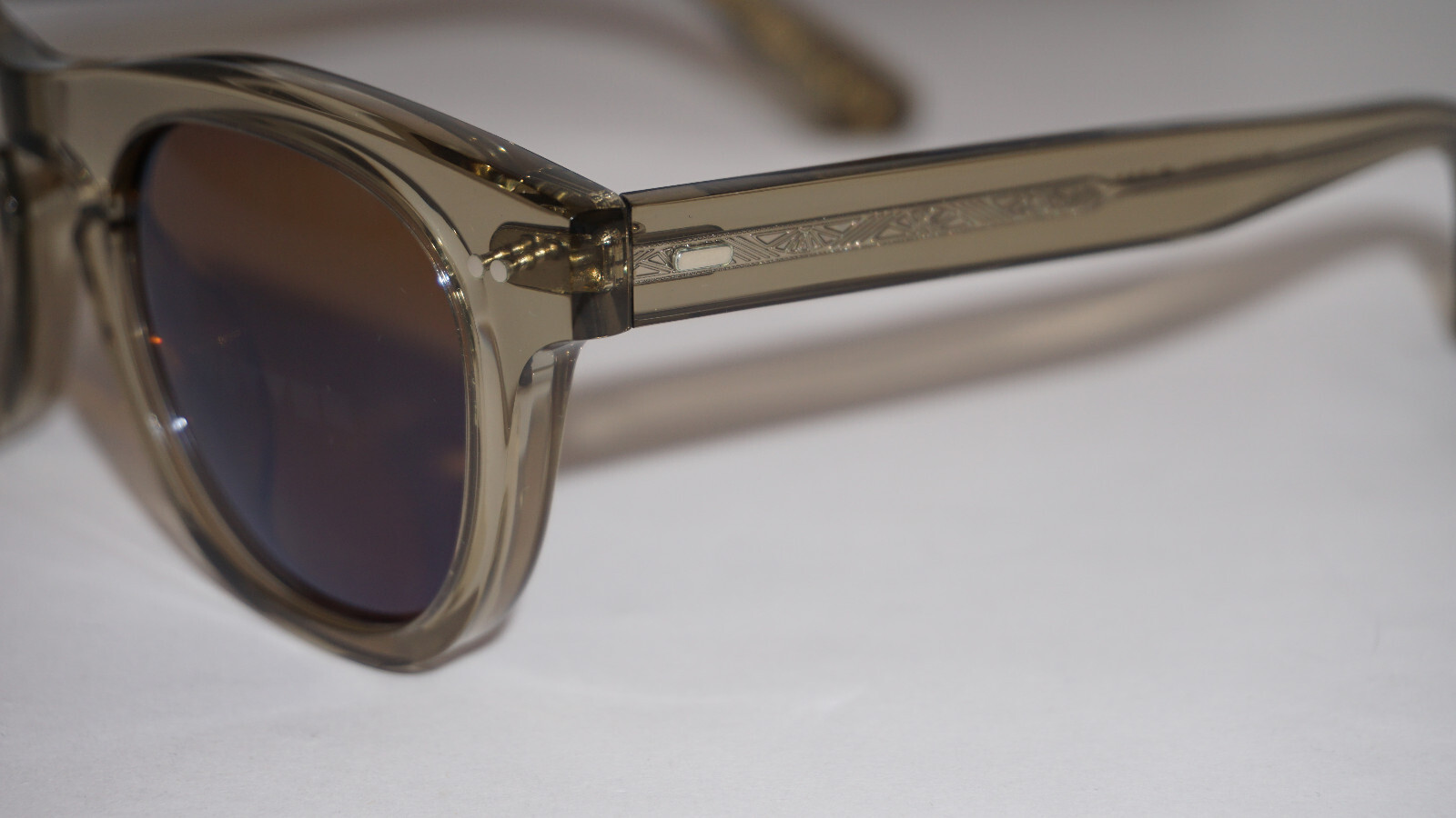 Pre-owned Oliver Peoples Sunglasses Rorke Clear Grey Brown Ov5509su 1745g8 42 21 145