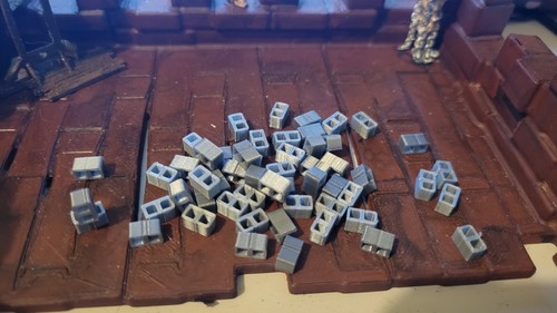 Mad Max, Gaslands, 50 Concrete Blocks 3d printed. 1/64 scale Hotwheel