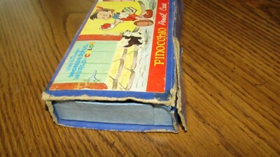 Vintage Walt Disney's Pinocchio Pencil Case Box Wonderful World of Color