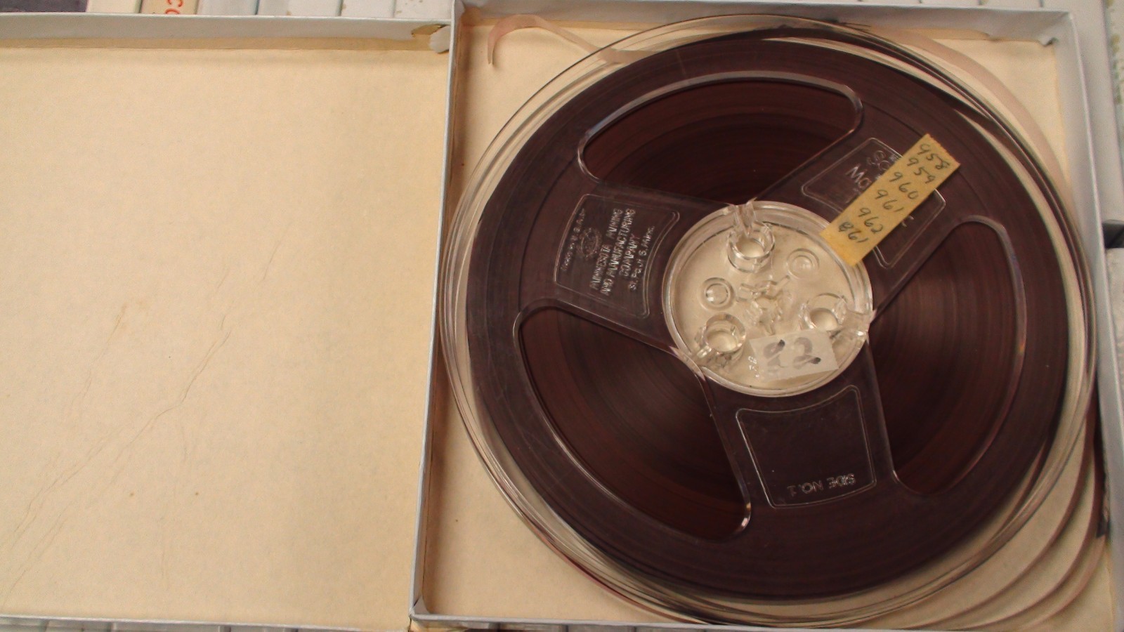 HUGE REEL TO REEL TAPE LOT OF 45 IN CASES WITH CATALOG! REALLY COOL!