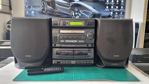 Aiwa NSX-V100 AM/FM Digital Audio Stereo Dual Cassette,AUX