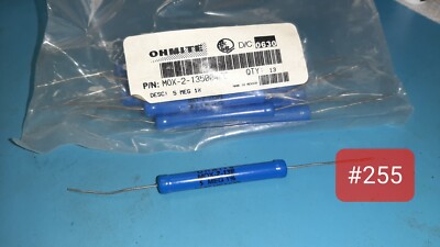 ( 1 PC ) OHMITE RESISTOR P/N# MOX-2-135004FE ,  MOX 5MEG OHMS 1%