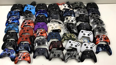 Lot of 49 - Microsoft Xbox One 3rd Party Wired Controllers PowerA, PDP Afterglow