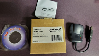 New USB Motion Computing MODEM BLACK w/ Installation CD and Manual
