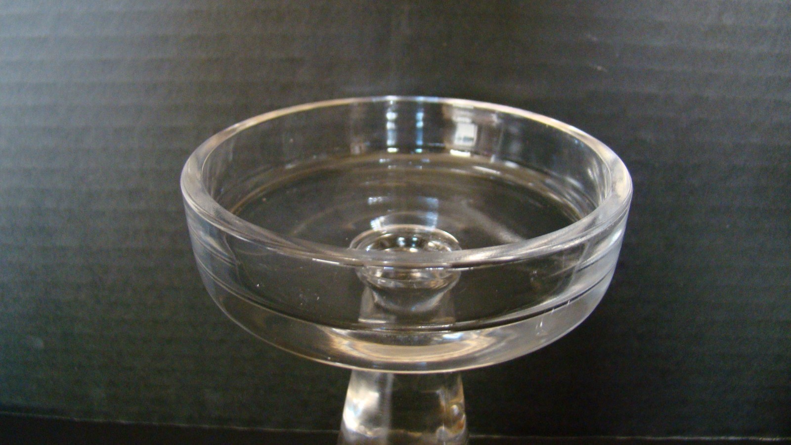 Pair Of Blown Glass Pillar Candle Holders