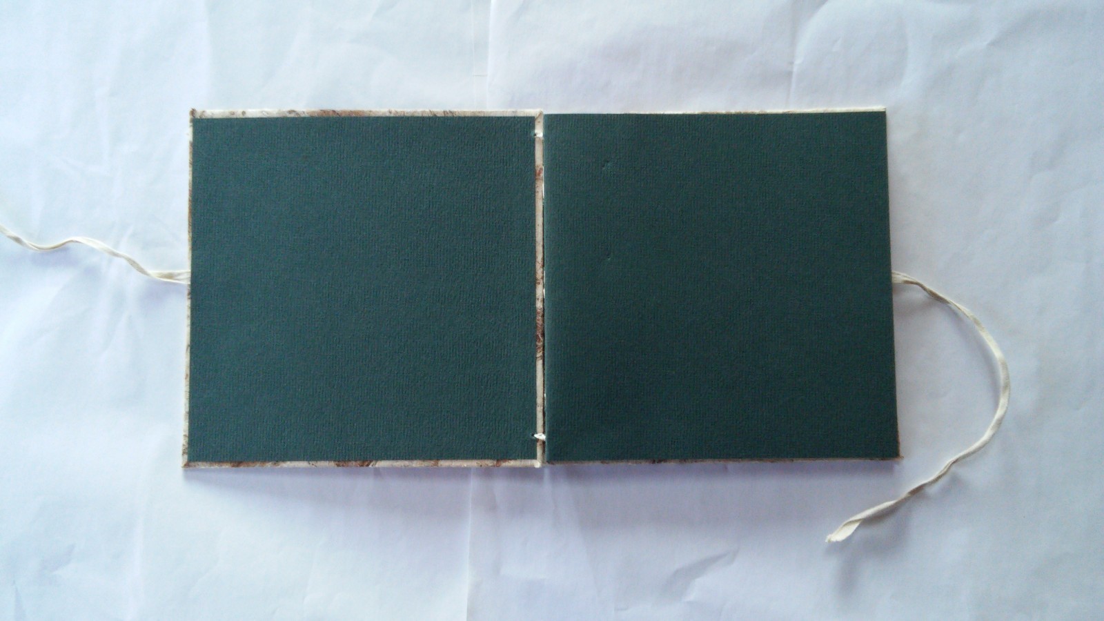 Decoupage-Look Hand Bound Blank Notebook ~ Gift Idea Diary Journal Unlined Tie