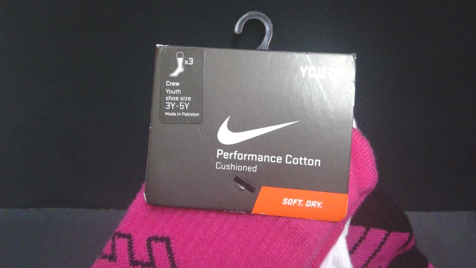 Girls Size 3Y-5Y , 5Y-7Y NIKE Socks PERFORMANCE COTTON SOFT DRY Cushioned