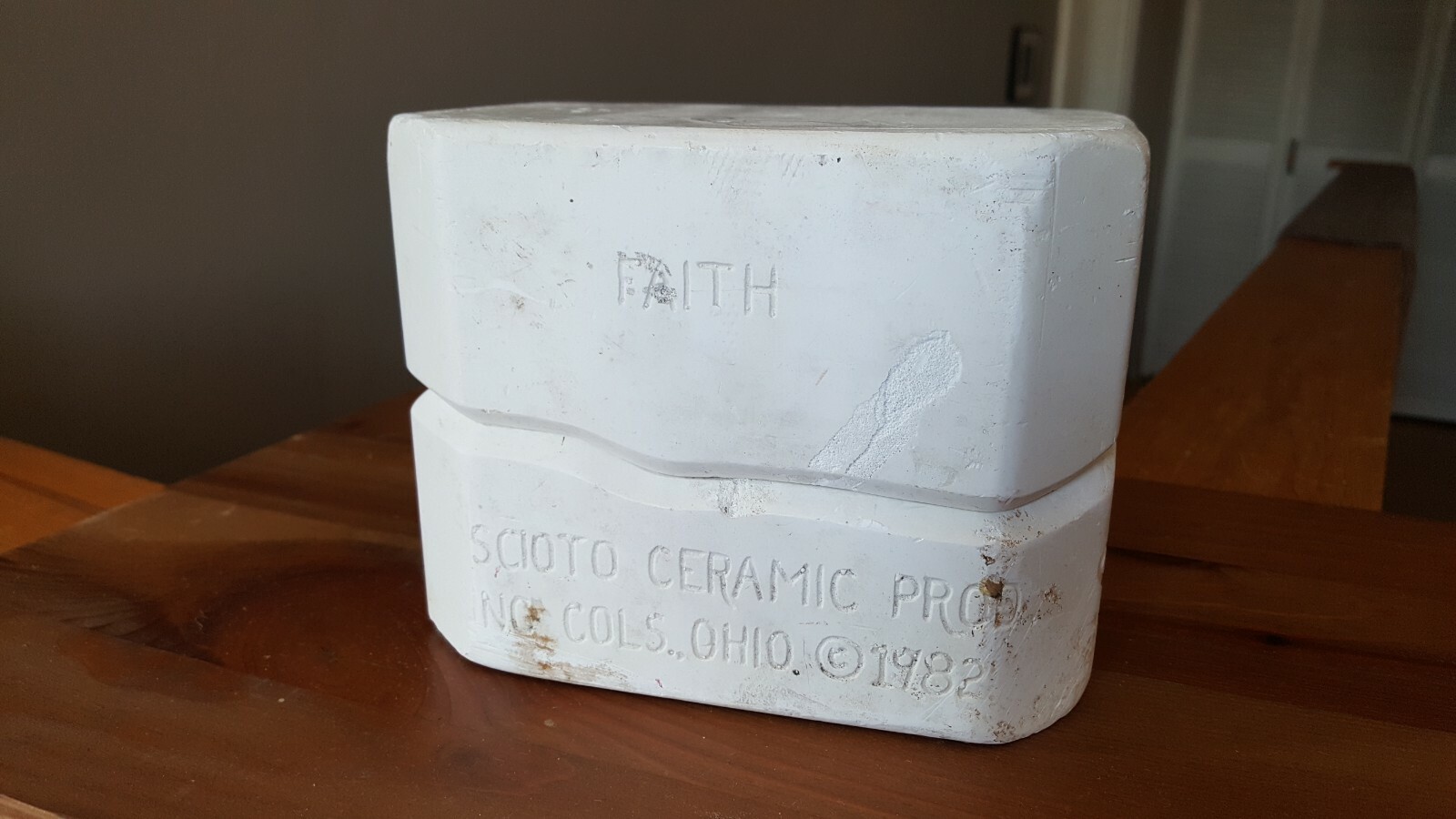 1982 Scioto Ceramic Mold s-653 Dolls Head Mould - Faith