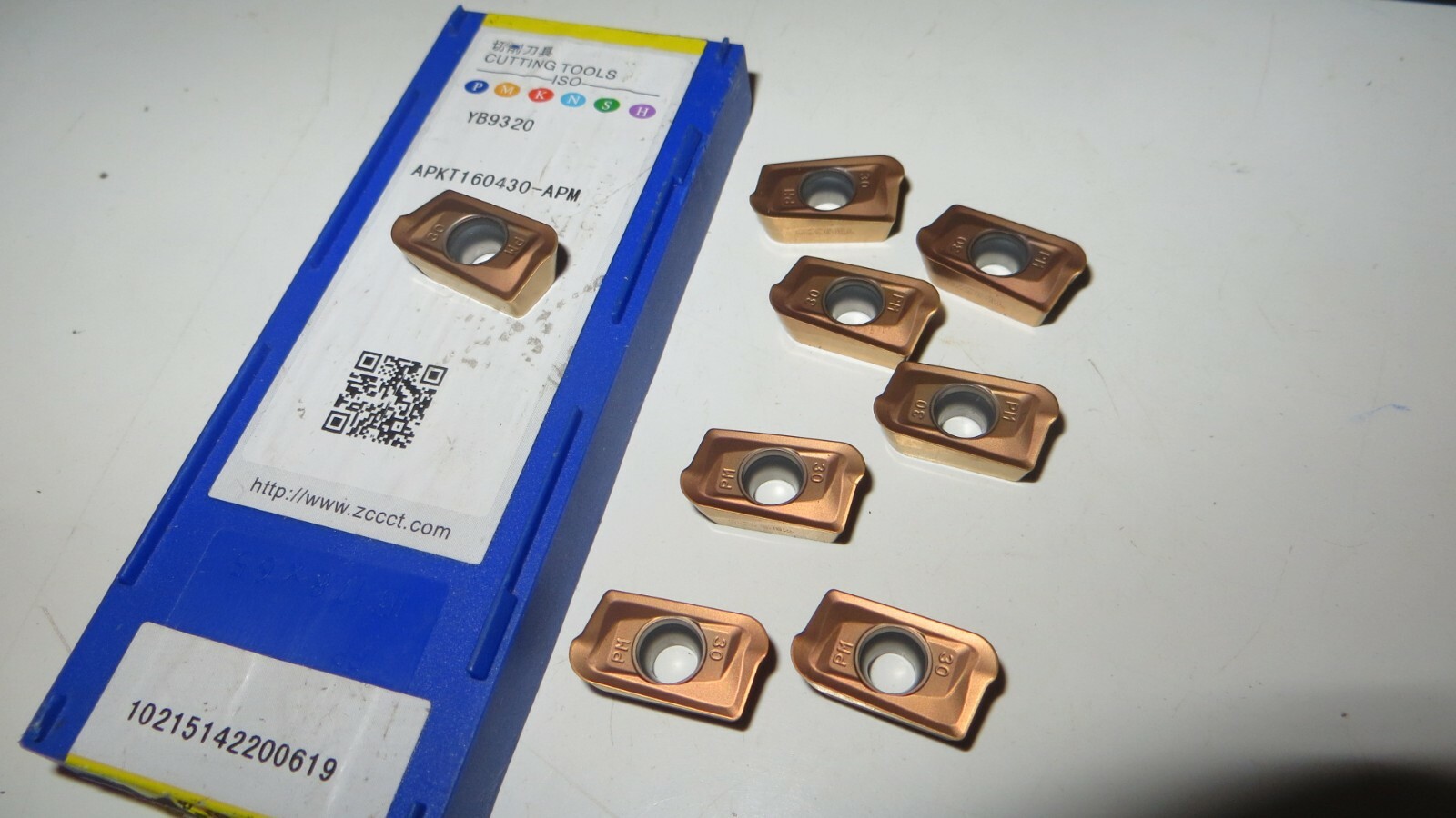 8 Pcs. ZCC-CT APKT160430-APM grade YB9320 carbide inserts