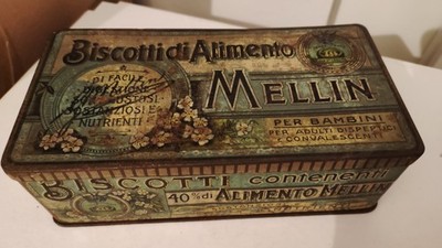 Mellin Scatola Di Latta, Vintage 
