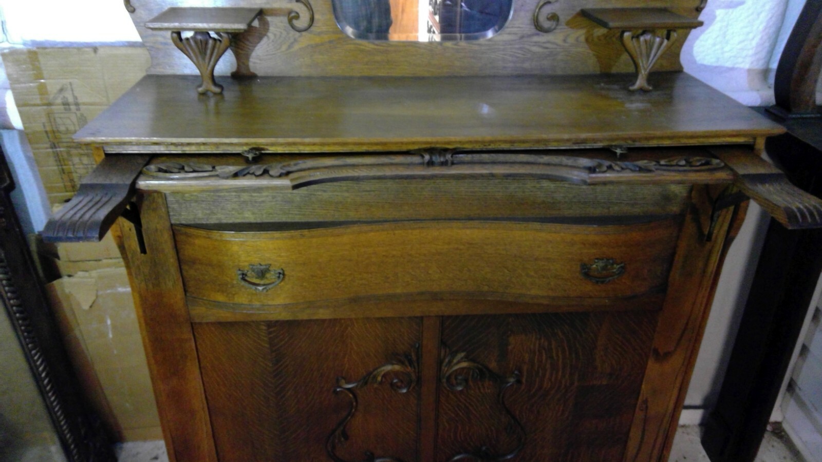 Antique Tiger Oak Murphy Bed
