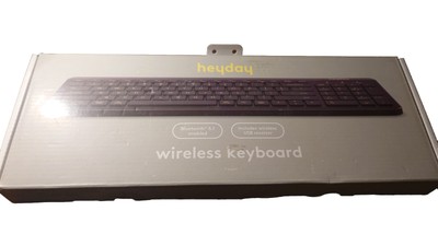 Heyday Bluetooth 5.1 Keyboard with Wireless Receiver & Logitech M100 Mouse