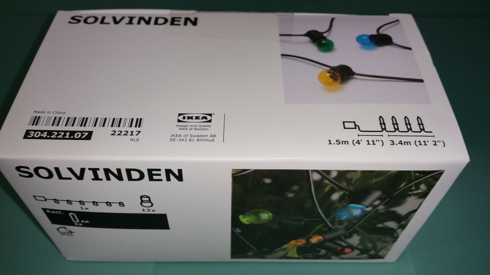 IKEA Solvinden 12 LIGHT CHAIN LED INDOOR OUTDOOR Multicolor