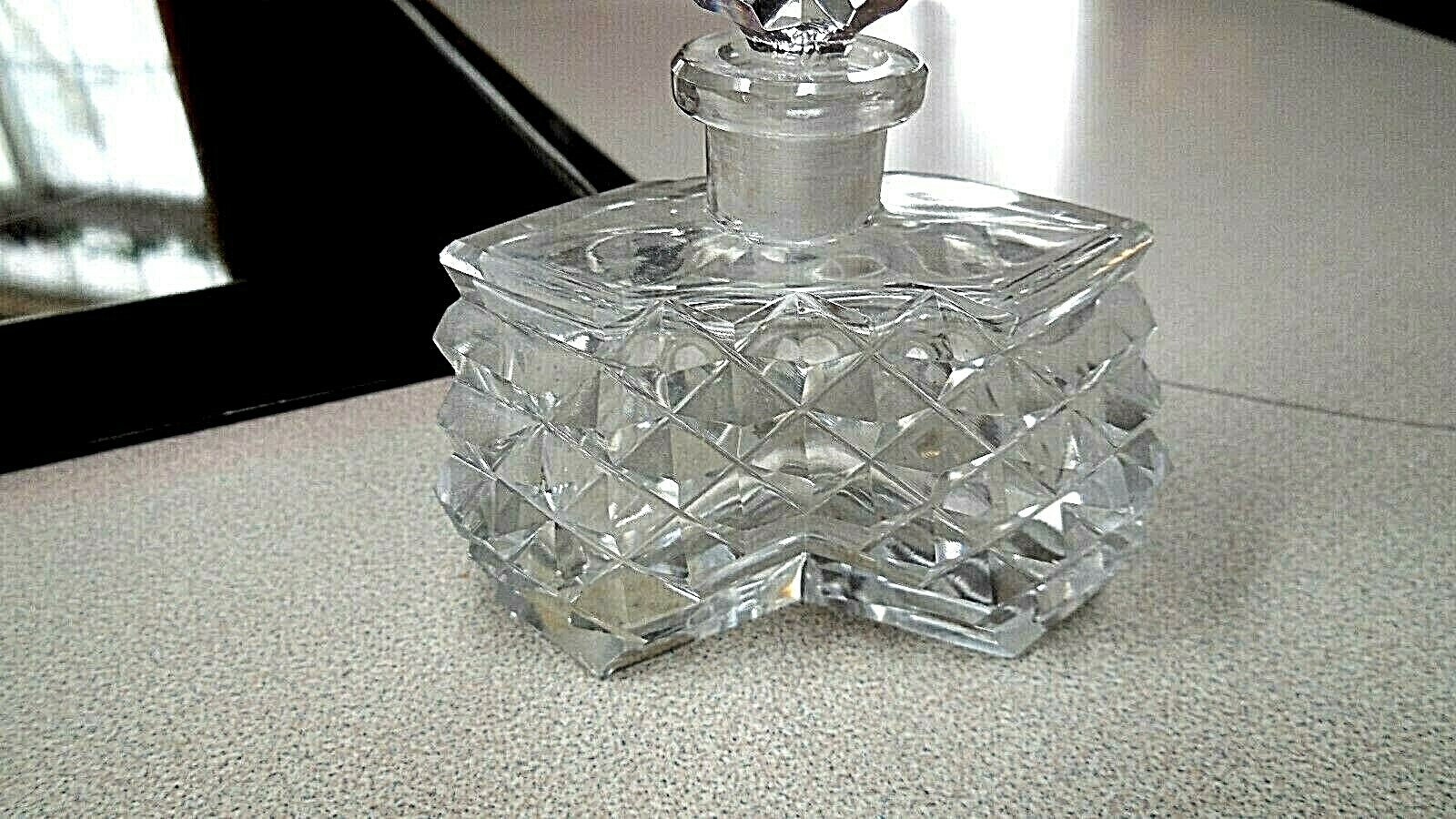 Vingage Rice Cut Glass Perfume Bottle
