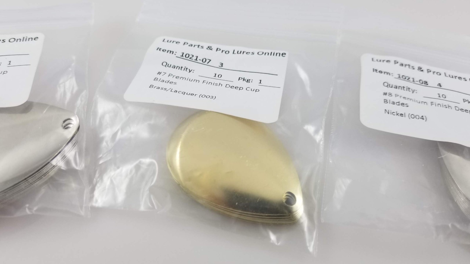 Lot of 30 Mixed Nickel & Brass Premium Finish Deep Cup Blades Spinner Bait