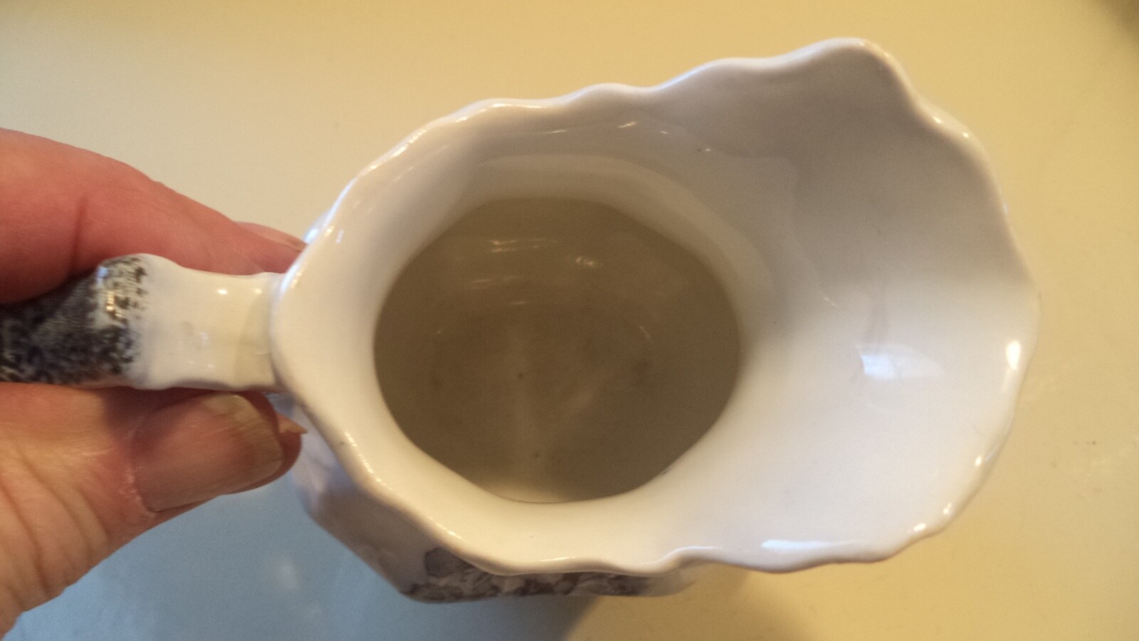 CREAMER  W.H GRINDLEY & CO. CHATSWORTH  BLUE FLORAL 1896 EXCELLENT 5