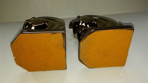 Vintage Gold Tone Metal Horse Head Book Ends