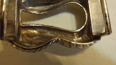 Vintage Men's Ladies's Silvertone Metal Belt Buckle 2 x 3 