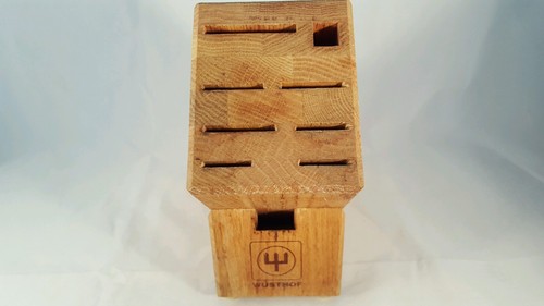 Wusthof 8 Slot Wooden Knife Storage Block Cutlery Scissors