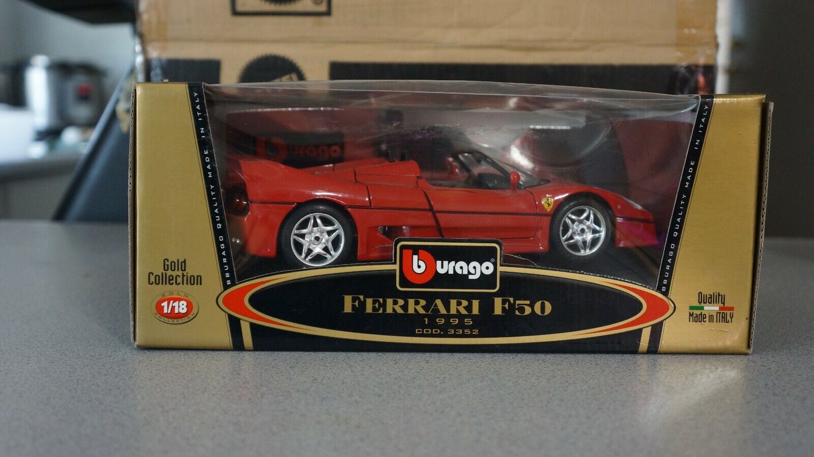 Burago  フェラーリF50 1995 FERRARI F50 OPEN TOP RED 1:18 BURAGO ITALY NEW IN BOX