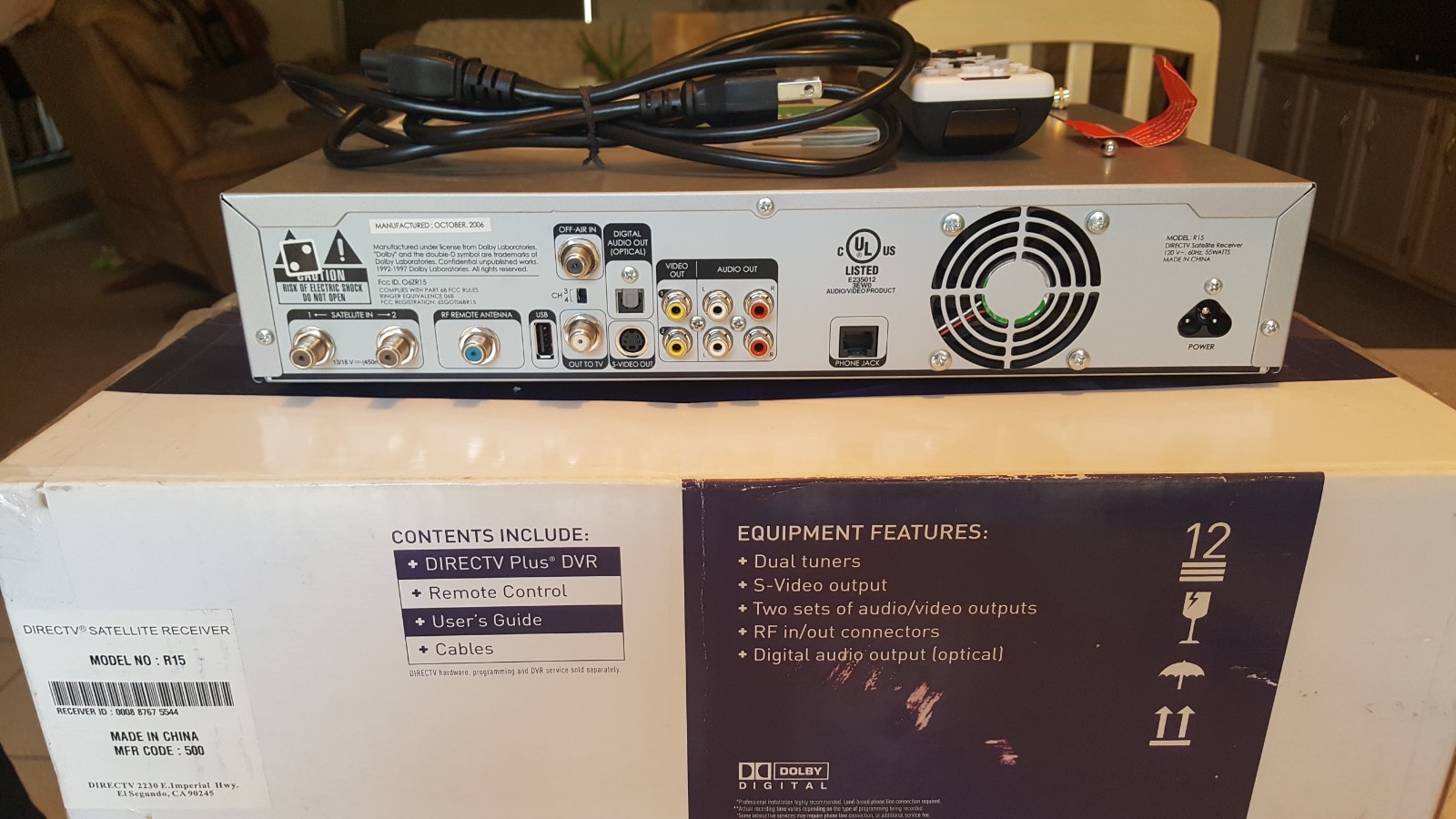 Directv R15-300 receiver with remote