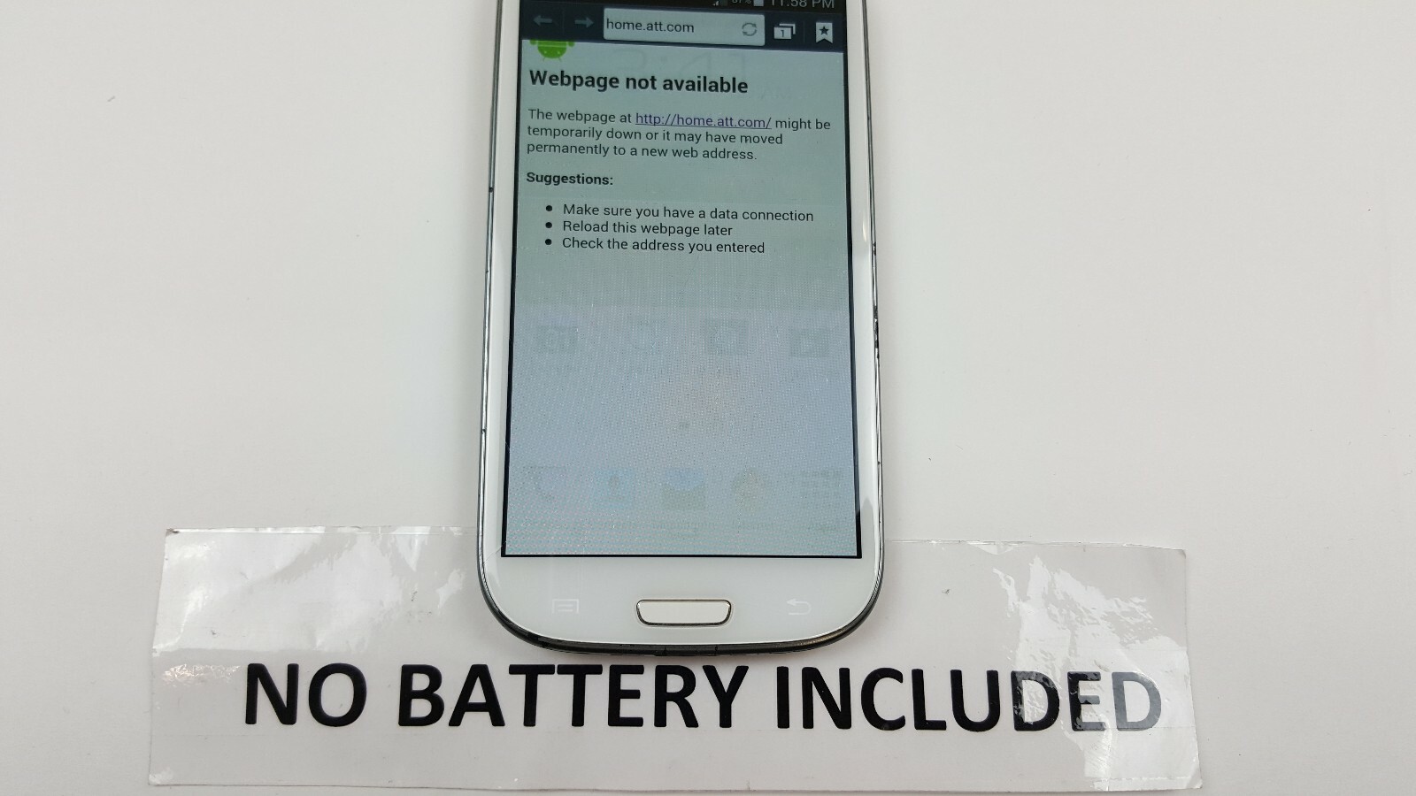 Samsung Galaxy S3 (SGH-I747) 16GB - White (AT&T) Cracked Clean IMEI T2044