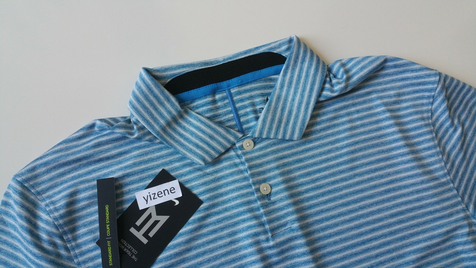 TIGER WOODS ストライプ ポロシャツ New Nike Tiger Woods TW Vapor Dry Stripe Golf Polo Shirt