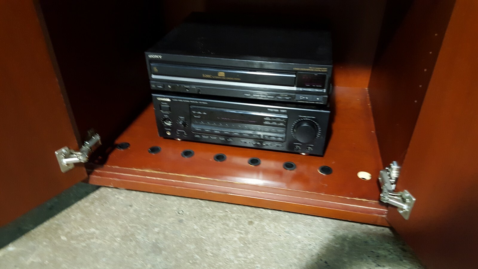 CREDENZA DESK CHERRY VENEER WOOD 24 INCH X 165 INCH