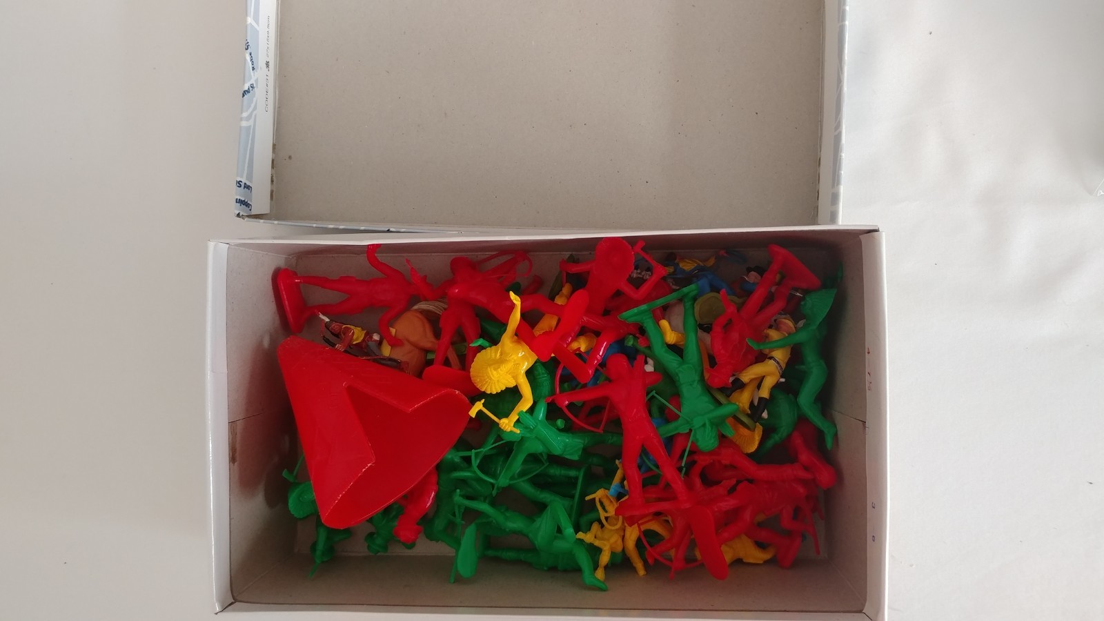 Vintage set of Cowboys and Indians includes tepee and different colored figures