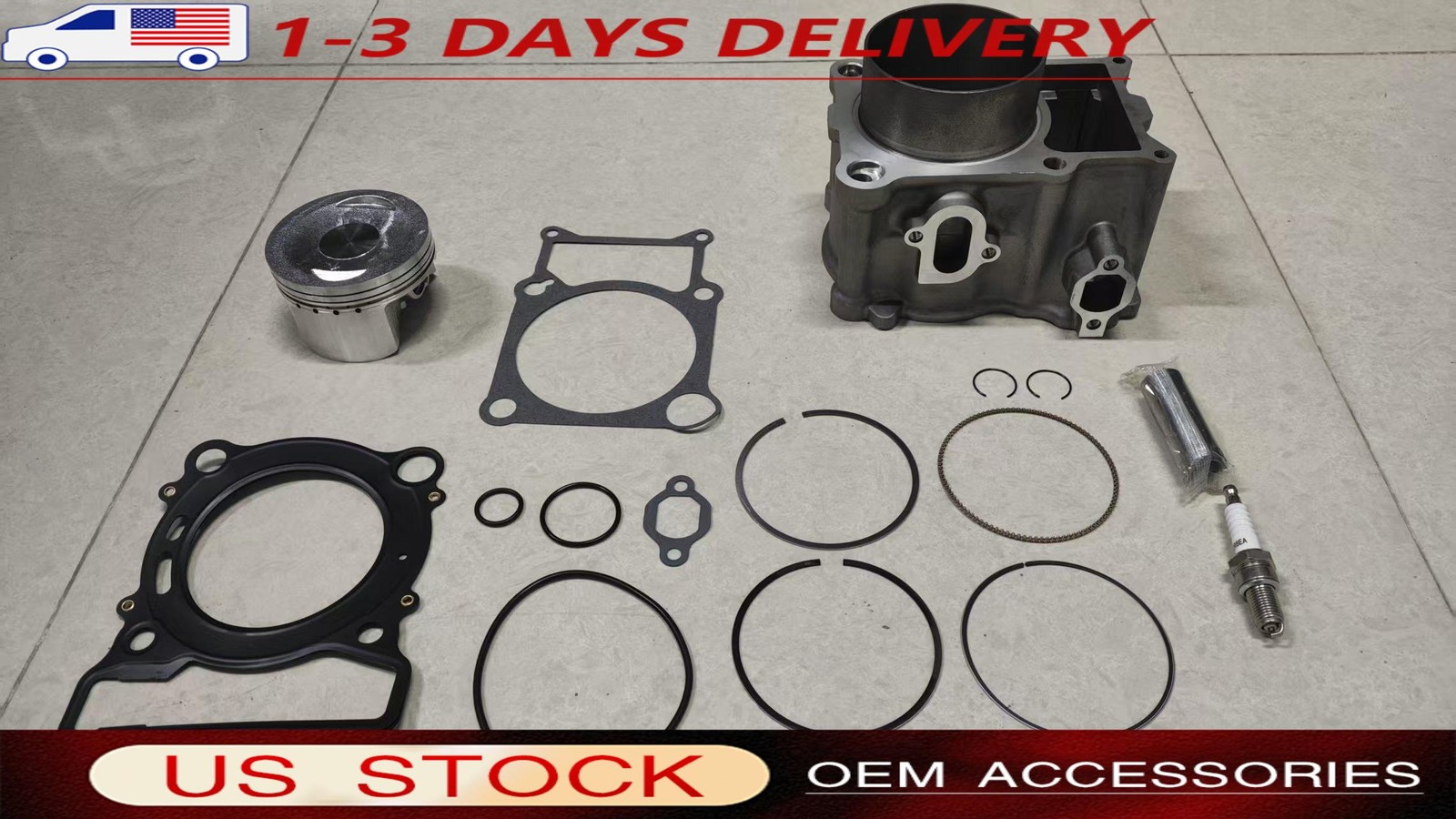 Complete Top End Rebuild Kit For Yamaha Rhino 450 4x4 2006-2009 NEW