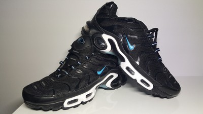 NIKE AIR MAX PLUS TN REQUIN NOIR ET BLEU EN TISSUS, TAILLE 42, NEUVE