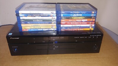 Pioneer Blu-ray Disc Player  BDP-51FD No Remote With 16 Disney Blu-ray Movies
