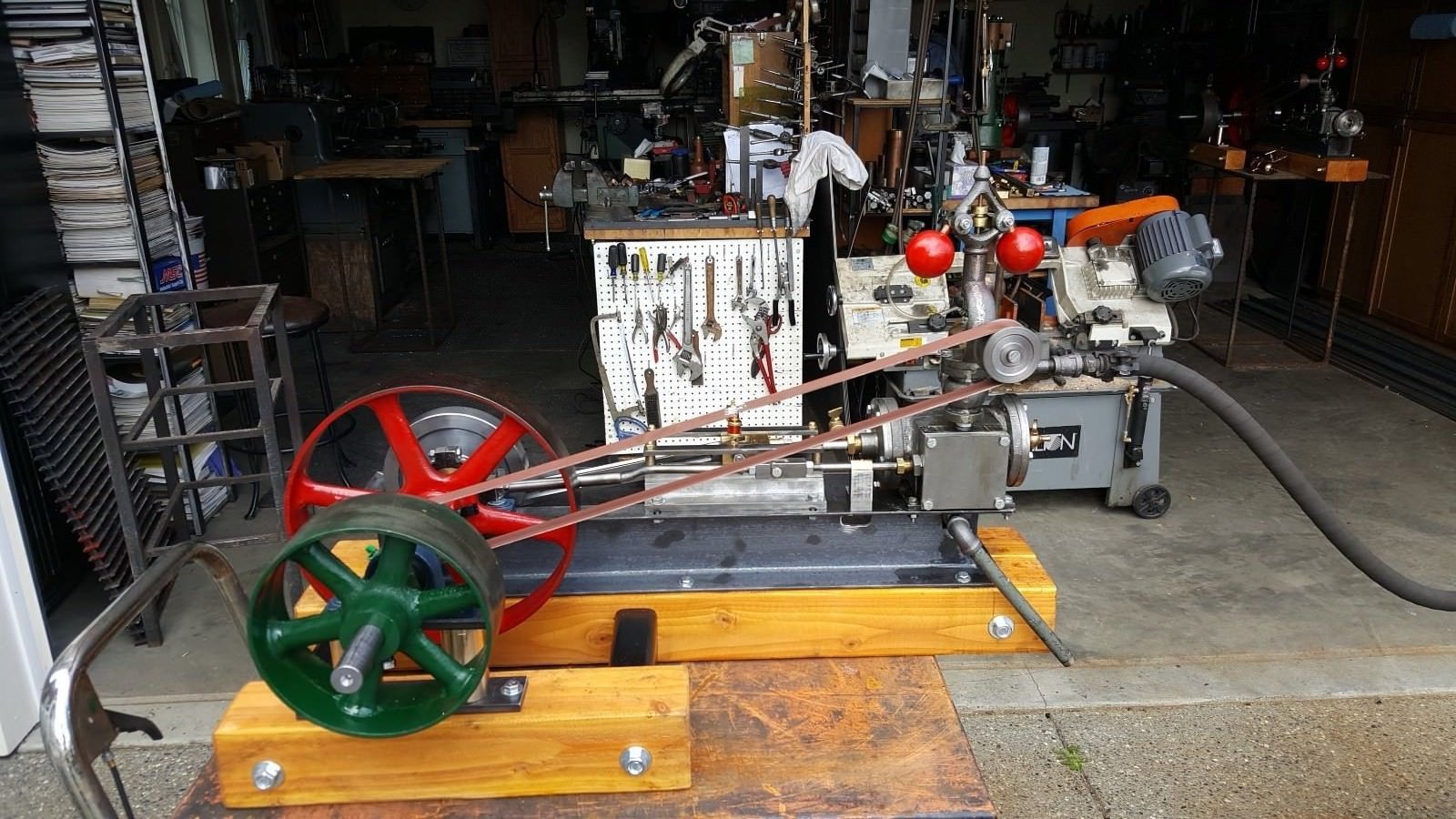 Live Steam Engine with Flyball Governor Mill Engine Boiler Whistle lubricator