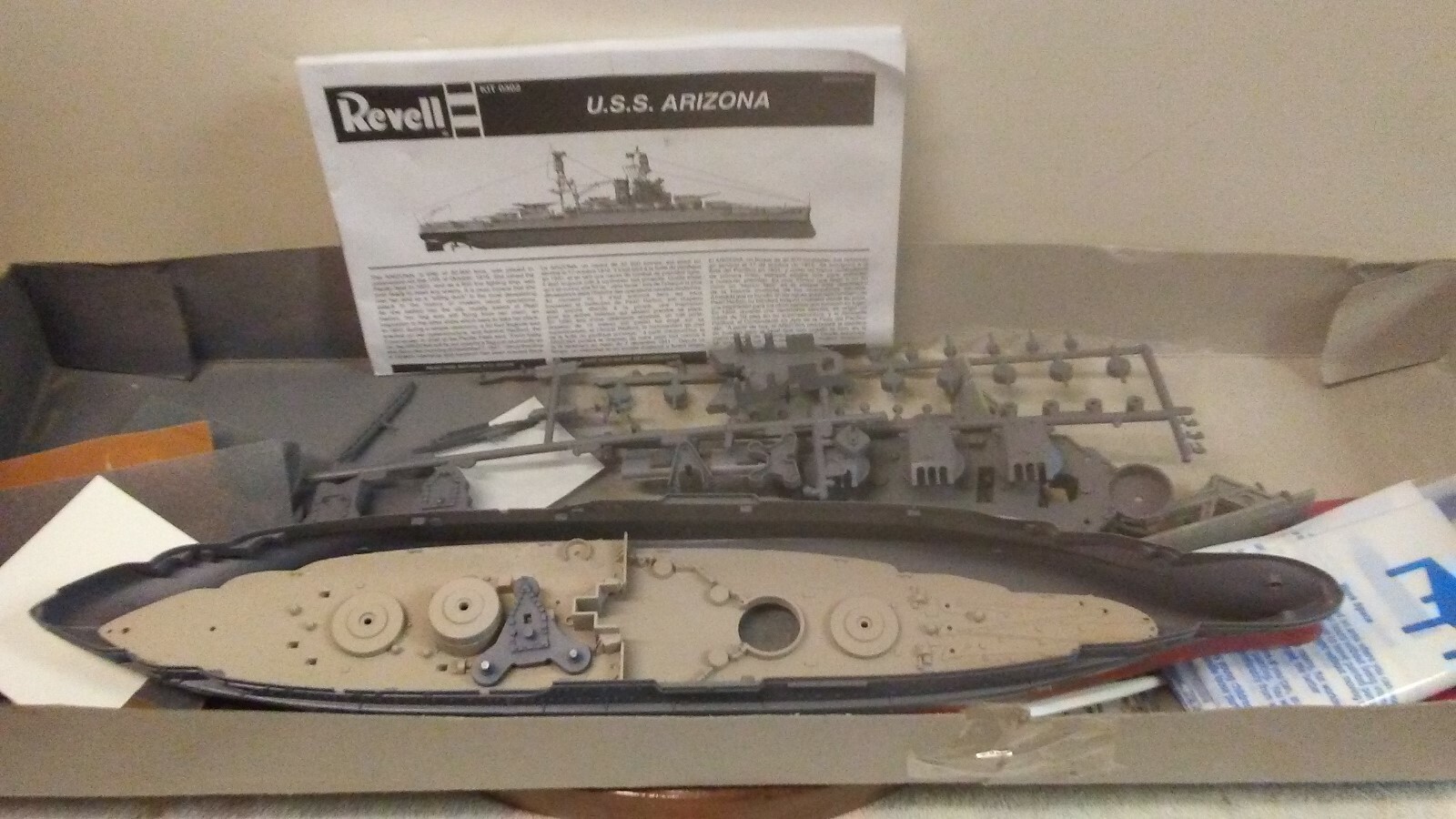 Revell-USS Arizona Pacific Fleet Battleship-#85-0302 2009-1/426 Scale Model. F-3
