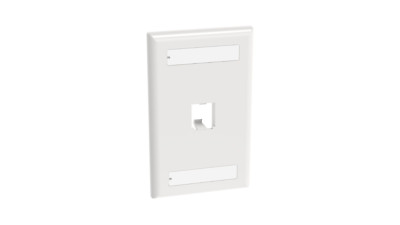 Panduit Mini-Com , Classic, Faceplate, 1 port, White CFPL1WHY