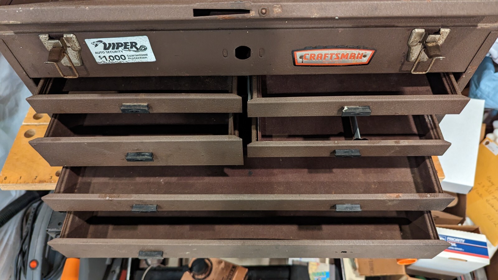 Sears Craftsman 7 Drawer Kennedy Style Tool Machinist Box, Brown
