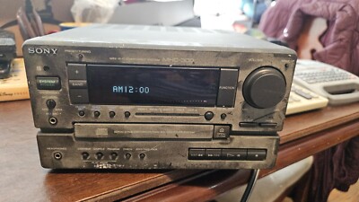 90s Sony MHC-300 Mini Hi-Fi Component System & HCD-H300 CD player POWERS ON