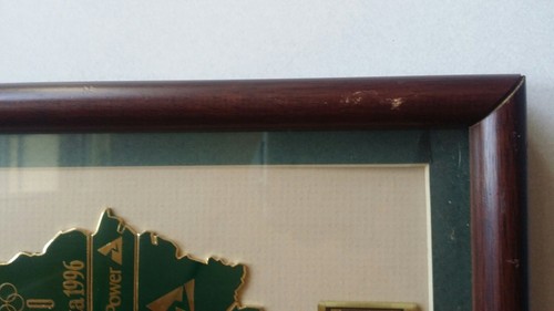 1996 Atlanta Georgia Power Olympic Team Pin Set Puzzle Sign Framed