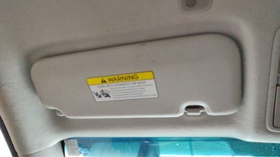 2014-2016 Kia Forte LH Driver Side Interior Sun Visor Sunvisor Gray-DFR