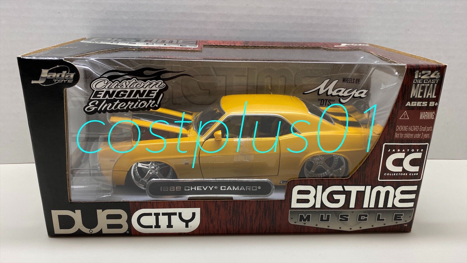 JADA DUB CITY BTM 1969 CHEVY CAMARO 1:24 YELLOW CC 